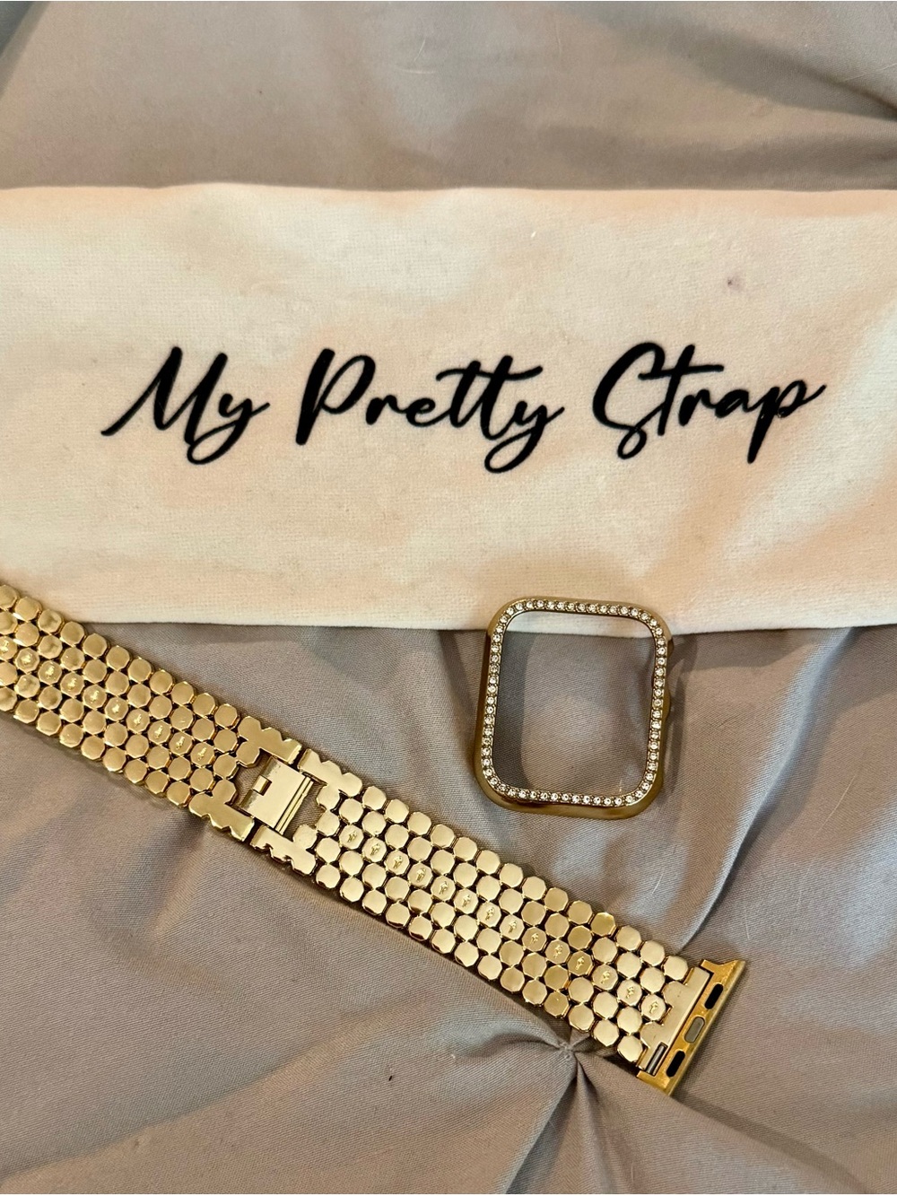 Honeycomb stainless steel Apple Watch strap and face cover
